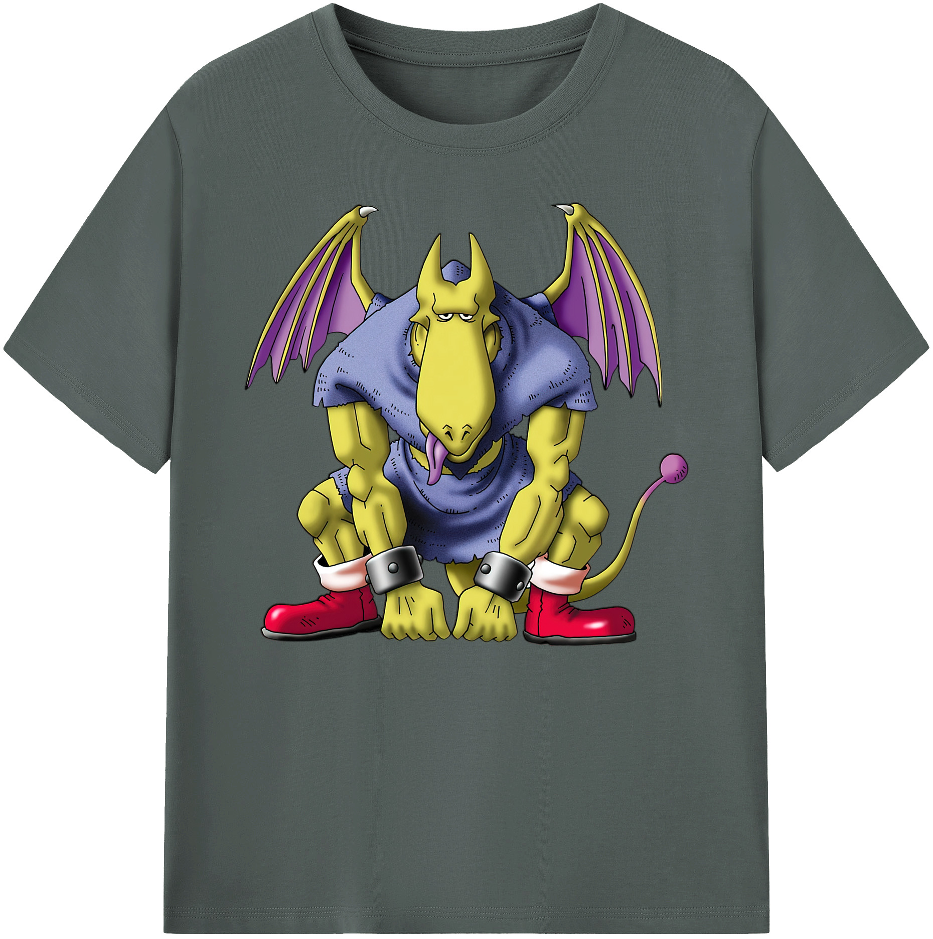 （画像用） ドラゴンクエスト Doragon Kuesuto Dragon Quest 綿100％ メンズ半袖Tシャツ｜肌触りやわらか＆通気性